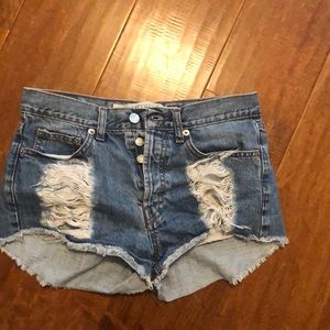Brandy distressed shorts